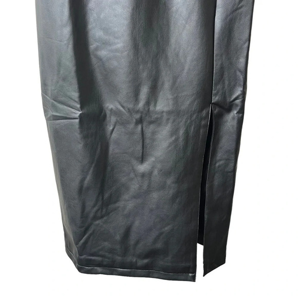 NWT Avec Les Filles Faux Leather Slip Dress Size Small - Picture 7 of 9